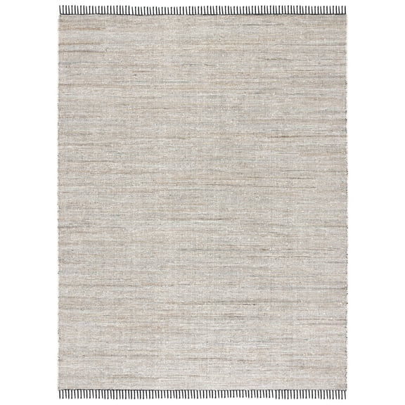 SAFAVIEH Rag Rug Lacework Distressed Area Rug, Ivory/Black, 8' x 10'