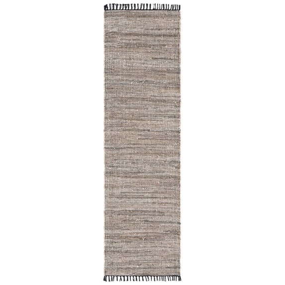 SAFAVIEH Rag Rug LACEWORK Distressed Runner Rug, Beige/Black, 2'3" x 8'