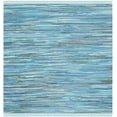 thumbnail image 1 of SAFAVIEH Rag Robynne Striped Cotton Area Rug, Blue/Multi, 3' x 3' Square, 1 of 10