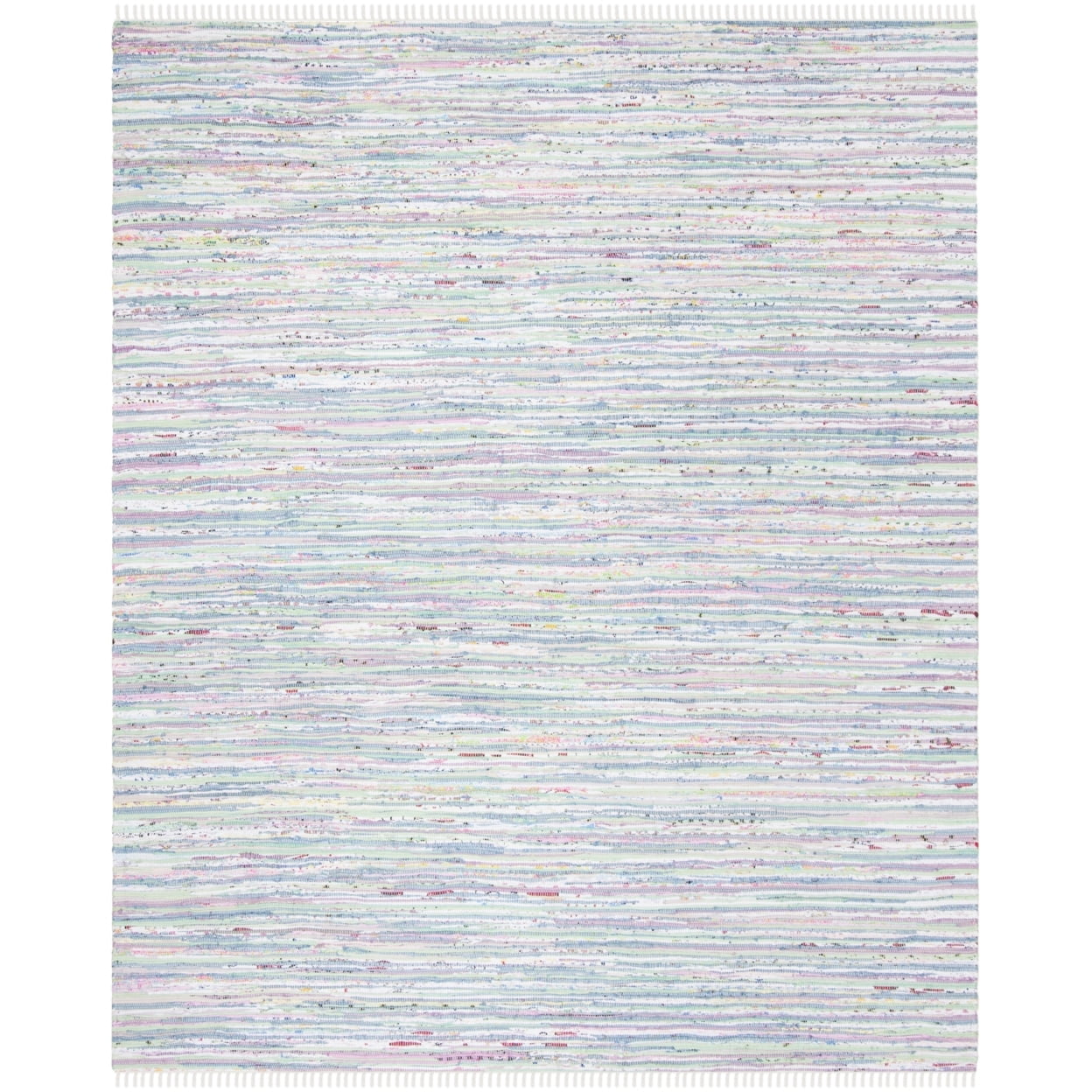 Light Blue Hand-Woven Cotton Flatweave 3' x 5' Area Rug