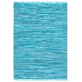 thumbnail image 1 of SAFAVIEH Rag Skylar Striped Cotton Area Rug, Turquoise/Multi, 5' x 7', 1 of 9
