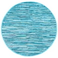 thumbnail image 1 of SAFAVIEH Rag Skylar Striped Cotton Area Rug, Turquoise/Multi, 6' x 6' Round, 1 of 8