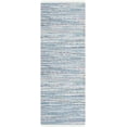 thumbnail image 1 of SAFAVIEH Rag Skylar Striped Cotton Runner Rug, Light Blue/Multi, 2'3" x 7', 1 of 5