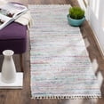 thumbnail image 1 of SAFAVIEH Rag Skylar Striped Cotton Runner Rug, Light Green/Multi, 2'3" x 8', 1 of 7