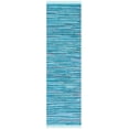 thumbnail image 1 of SAFAVIEH Rag Skylar Striped Cotton Runner Rug, Turquoise/Multi, 2'3" x 5', 1 of 9