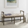 thumbnail image 1 of SAFAVIEH Raiden Linen Rustic Oak Bench Beige /Rustic Oak, 1 of 7