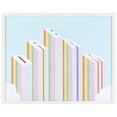 thumbnail image 1 of SAFAVIEH Rainbow Aspirations 20 in. x 16 in. Framed Wall Art, Sky Blue/Pink, 1 of 7