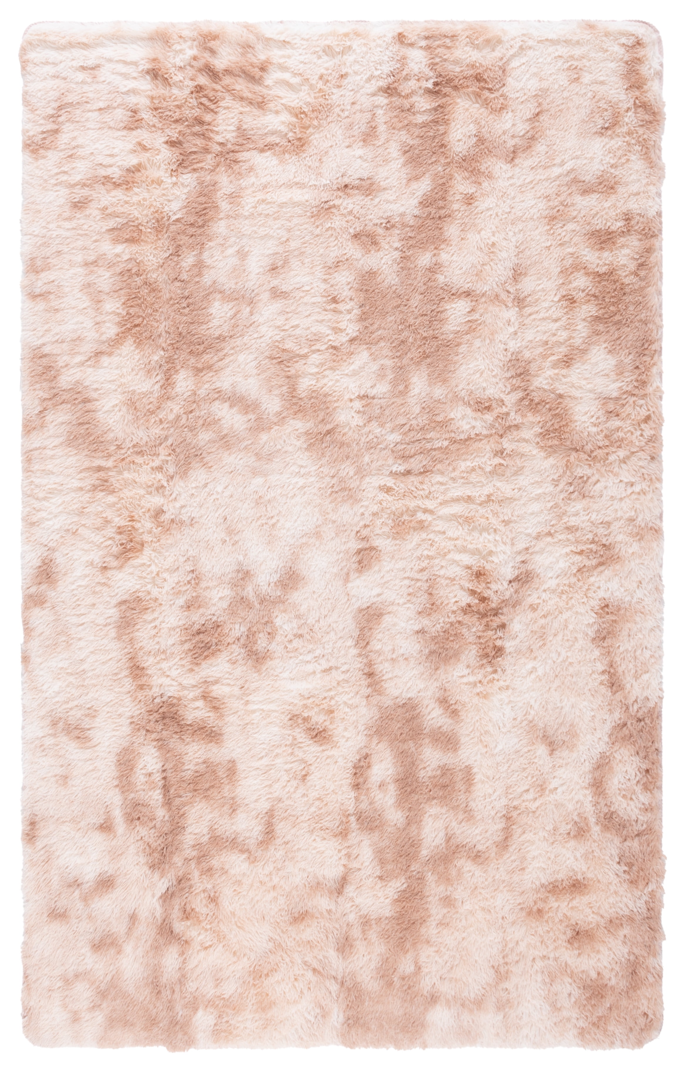 SAFAVIEH Rainbow Jaki Abstract Shag Area Rug, Beige, 4' x 6'