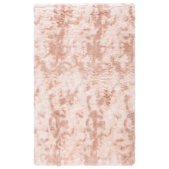SAFAVIEH Rainbow Jaki Abstract Shag Area Rug, Beige, 4' x 6'