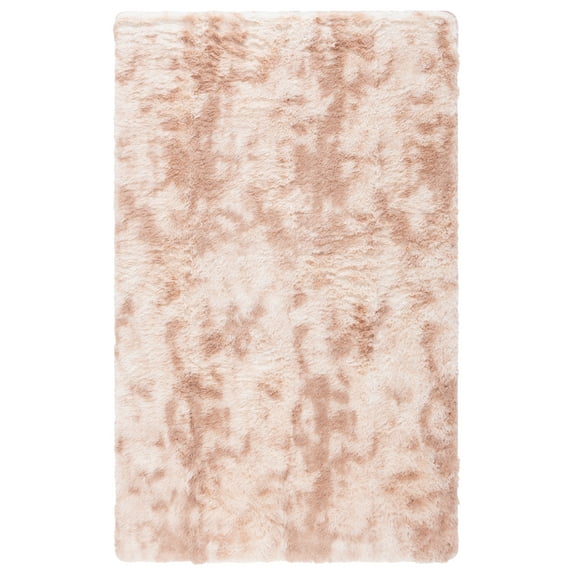 SAFAVIEH Rainbow Jaki Abstract Shag Area Rug, Beige, 5' x 7'