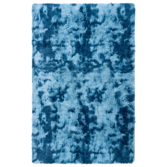 SAFAVIEH Rainbow Jaki Abstract Shag Area Rug, Blue, 5' x 8'