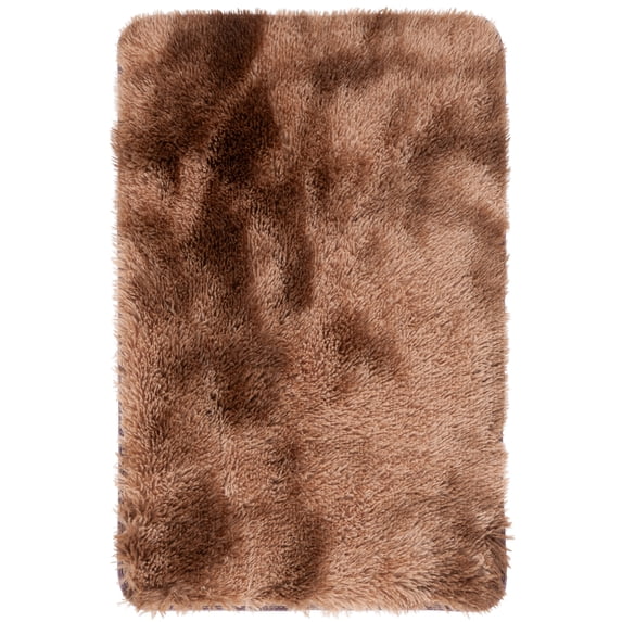 SAFAVIEH Rainbow Jaki Abstract Shag Area Rug, Brown, 3' x 5'