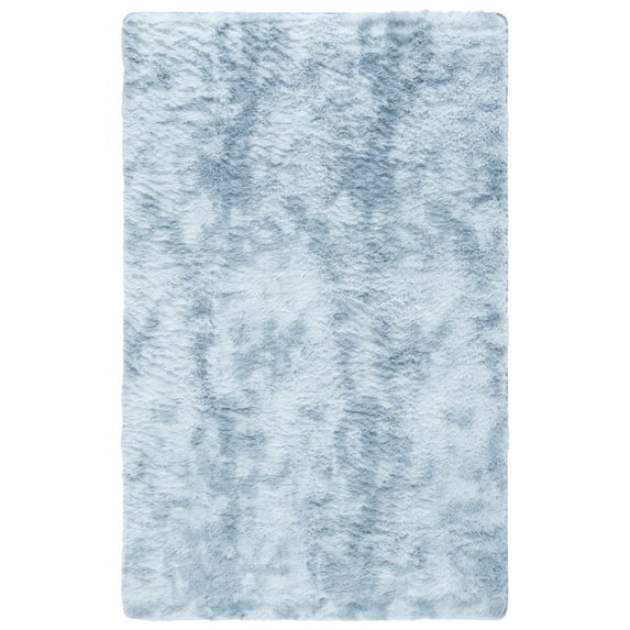 SAFAVIEH Rainbow Jaki Abstract Shag Area Rug, Light Gray, 5' x 7'