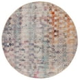 thumbnail image 1 of SAFAVIEH Rainbow Jamel Abstract Indoor/Outdoor Area Rug, Blue/Gold, 6'7" x 6'7" Round, 1 of 10