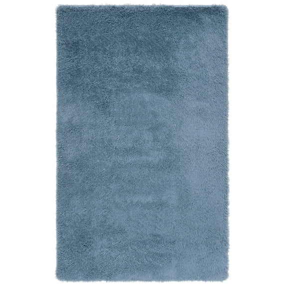 SAFAVIEH Rainbow Rosalin Solid Shag Area Rug, Gray, 5' x 8'