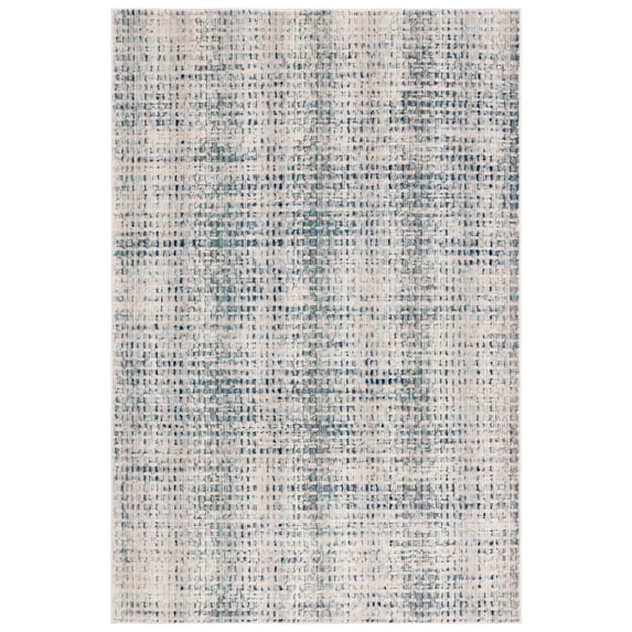 SAFAVIEH Rainbow Yadira Geometric Indoor/Outdoor Area Rug, Blue/Ivory, 8' x 10'