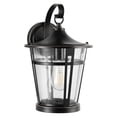 thumbnail image 1 of SAFAVIEH Raine LED Black Aluminium Outdoor Wall Sconce with Clear Glass Shade, 1 of 4