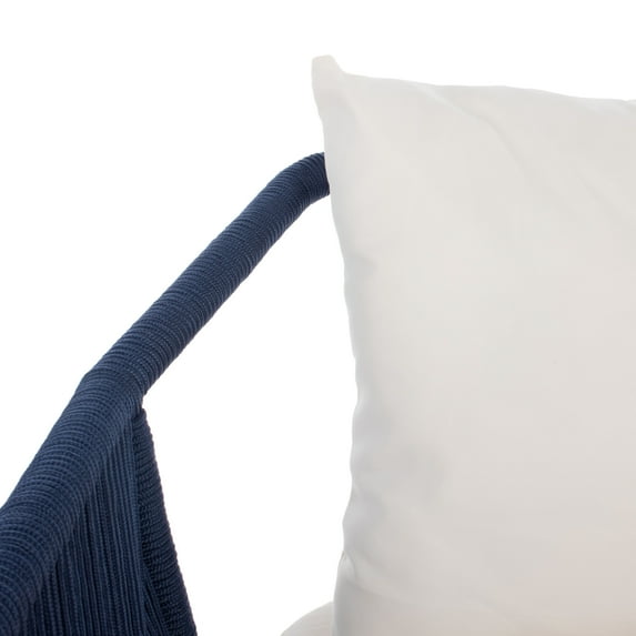 SAFAVIEH Raldin Rope 4 Pc Living Set 13 in. H Seat, Navy/Beige