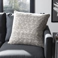 thumbnail image 1 of SAFAVIEH Ralen Knit 20" x 20" Distressed Solid Plush Pillow, Light Grey/Natural, 1 of 3