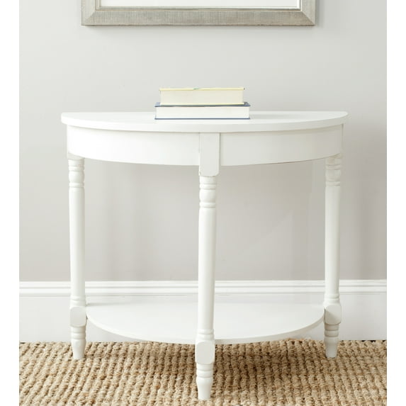 SAFAVIEH Randell Nautical Rustic Demilune Console, Shady White