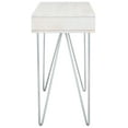 thumbnail image 1 of SAFAVIEH Raveena Mid-Century w/ Drawer Writing Desk, Mix White/Silver, 1 of 13