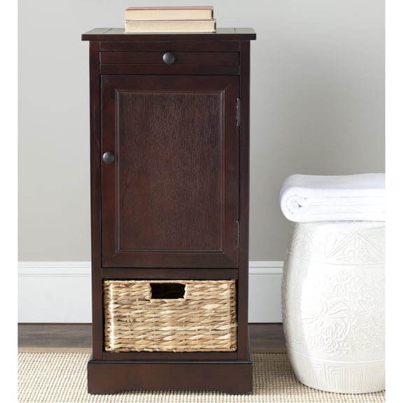 SAFAVIEH Raven Tall Storage Unit Dark Cherry
