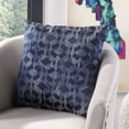 thumbnail image 1 of SAFAVIEH Rayen 20" x 20" Geometric Plush Pillow, Dark Blue, 1 of 5