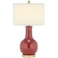 thumbnail image 1 of SAFAVIEH Red 28 in. Glam Gold Ceramic Table Lamp with Off-white 100% Cotton Shade, 1 of 6