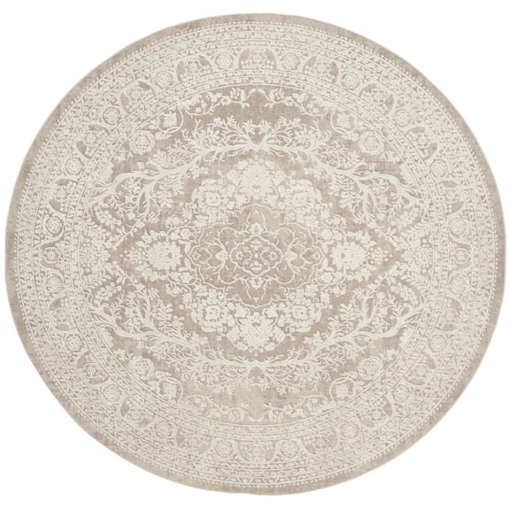 SAFAVIEH Reflection Alayna Traditional Area Rug, Beige/Cream, 5' x 5' Round