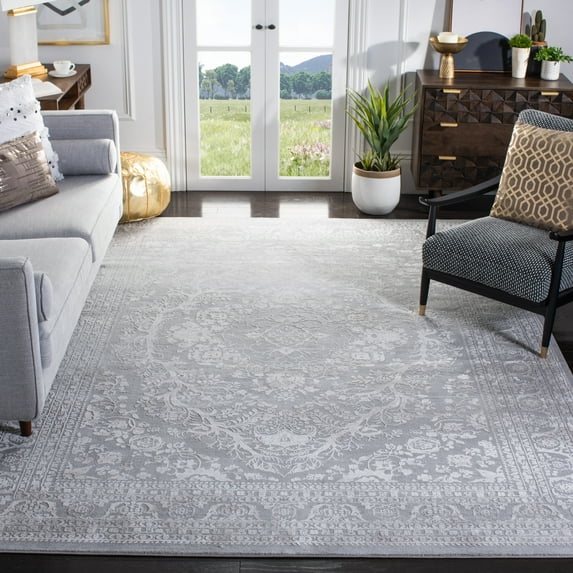 Safavieh Reflection Alayna Oriental Area Rug, Light Gray/Cream, 8' x 10'