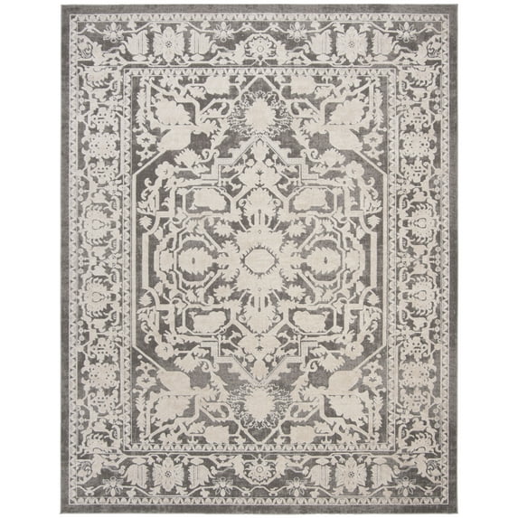 SAFAVIEH Reflection Christy Oriental Area Rug, Dark Grey/Cream, 8' x 10'
