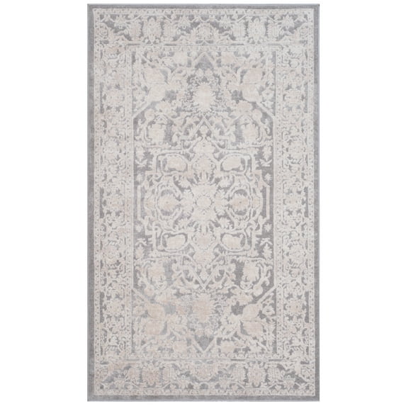 SAFAVIEH Reflection Christy Oriental Area Rug, Light Grey/Cream, 3' x 5'