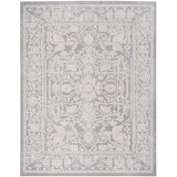 SAFAVIEH Reflection Christy Oriental Area Rug, Light Grey/Cream, 5'1" x 7'6"