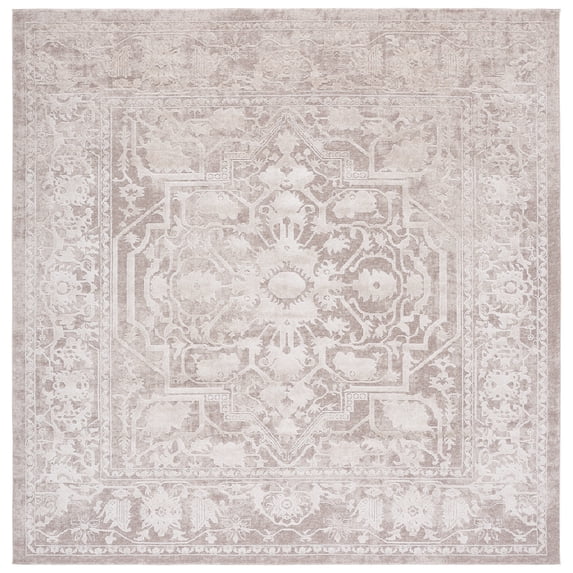 SAFAVIEH Reflection Christy Oriental Area Rug, Beige/Cream, 10' x 10' Square