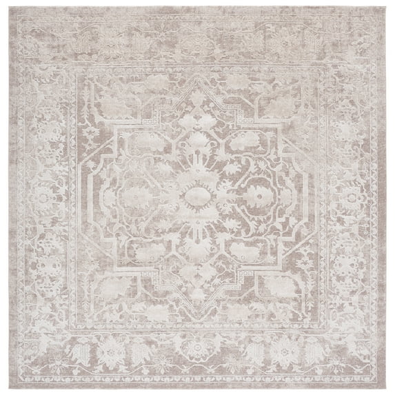 SAFAVIEH Reflection Christy Oriental Area Rug, Beige/Cream, 3' x 3' Square