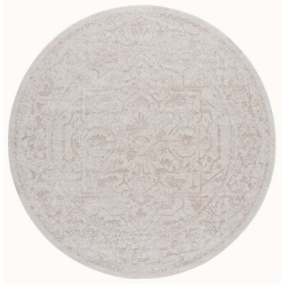 SAFAVIEH Reflection Christy Oriental Area Rug, Creme/Ivory, 10' x 10' Round