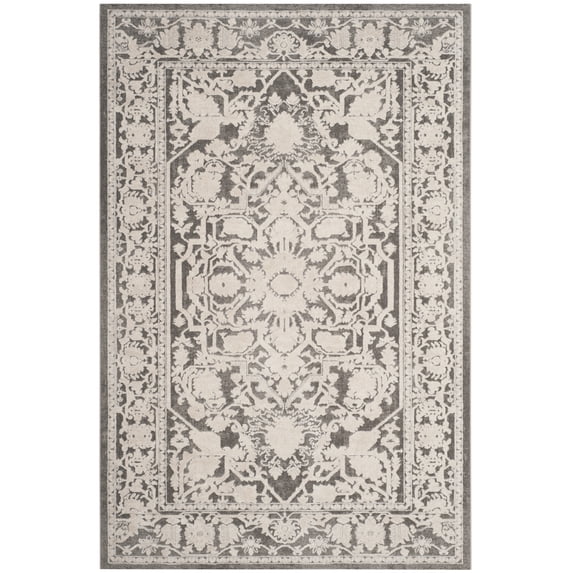 SAFAVIEH Reflection Christy Oriental Area Rug, Dark Grey/Cream, 2'3" x 3'
