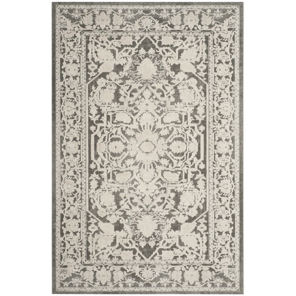 SAFAVIEH Reflection Christy Oriental Area Rug, Dark Grey/Cream, 2'3" x 3'