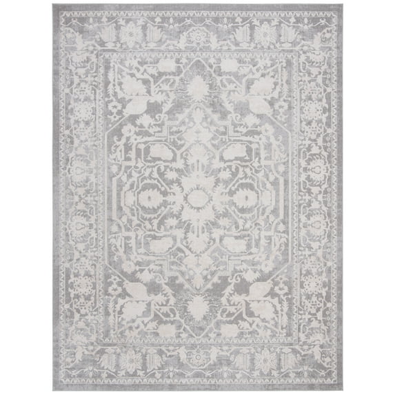SAFAVIEH Reflection Christy Oriental Area Rug, Light Grey/Cream, 11' x 15'