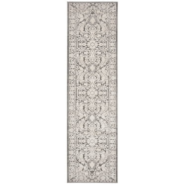 SAFAVIEH Reflection Christy Traditional Runner Rug, Dark Grey/Cream, 2'3" x 10'