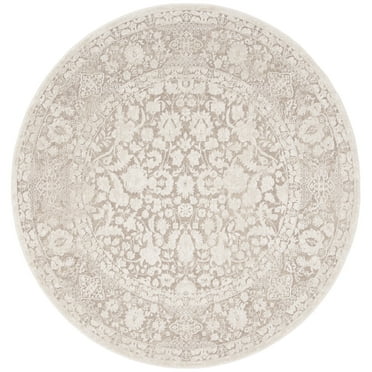 SAFAVIEH Reflection Dermot Traditional Area Rug, Beige/Cream, 8' x 8' Round