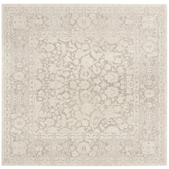 SAFAVIEH Reflection Dermot Traditional Area Rug, Beige/Cream, 8' x 8' Square