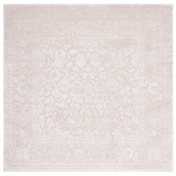 SAFAVIEH Reflection Dermot Traditional Area Rug, Cream/Ivory, 3' x 3' Square