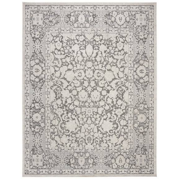 SAFAVIEH Reflection Dermot Traditional Area Rug, Dark Grey/Cream, 9' x 12'