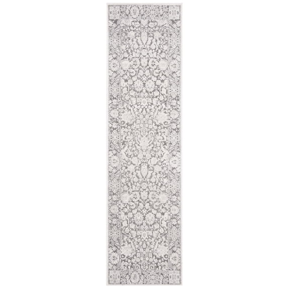 SAFAVIEH Reflection Dermot Traditional Runner Rug, Dark Grey/Cream, 2'3" x 6'