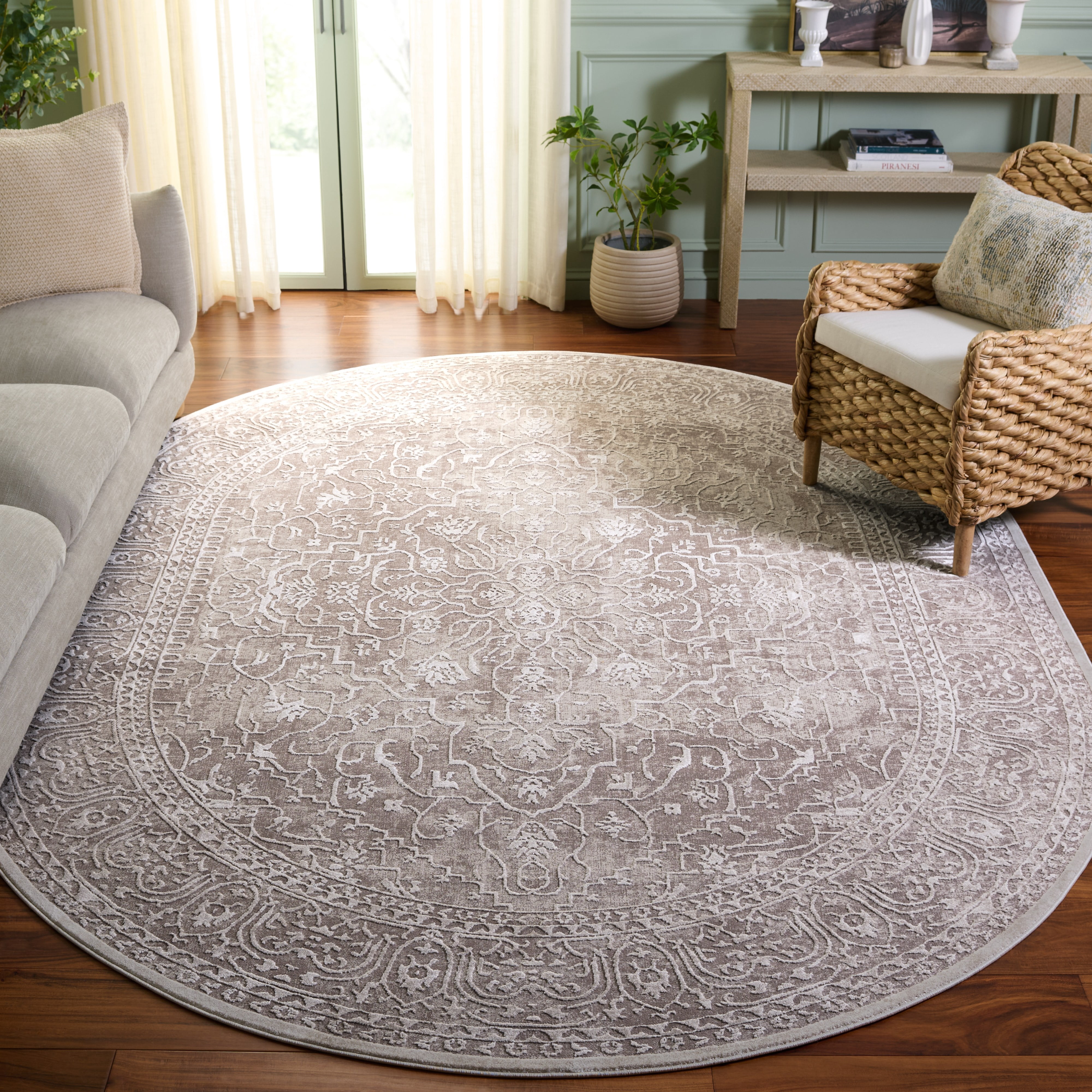 Safavieh Reflection Dolkar Oriental Area Rug, Beige/Cream, 4' x 6' Oval