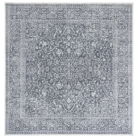 SAFAVIEH Reflection Dolkar Oriental Area Rug, Dark Grey/Cream, 3' x 3' Square