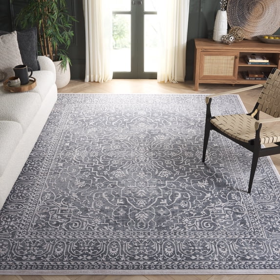 Safavieh Reflection Dolkar Oriental Area Rug, Dark Gray/Cream, 8' x 8' Square