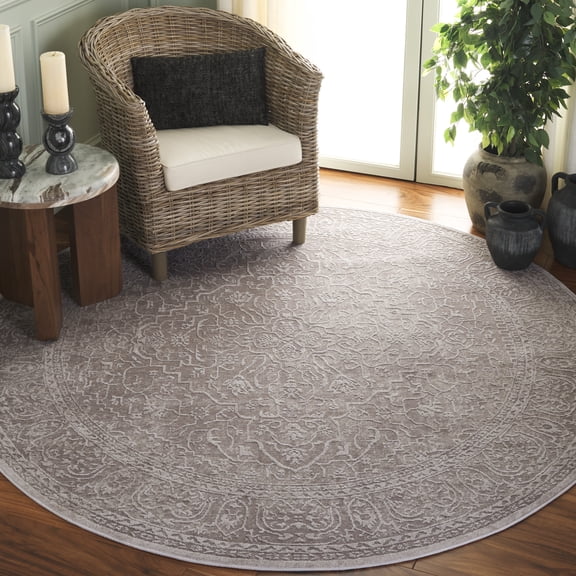 Safavieh Reflection Dolkar Oriental Area Rug, Beige/Cream, 5' x 5' Round