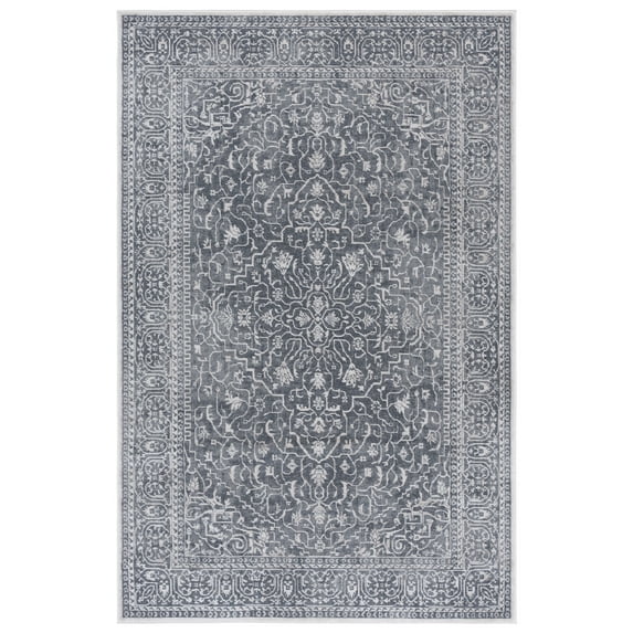 SAFAVIEH Reflection Dolkar Oriental Area Rug, Dark Grey/Cream, 6' x 9'
